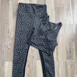 Cute workout set from Allfenix small leopard yoga pants medium bra top